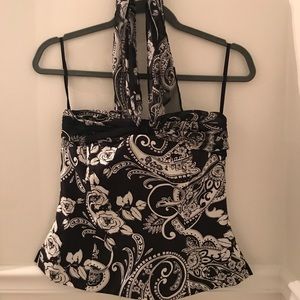Black & White halter top
